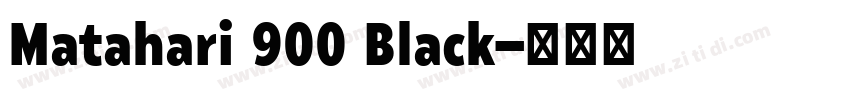 Matahari 900 Black字体转换
